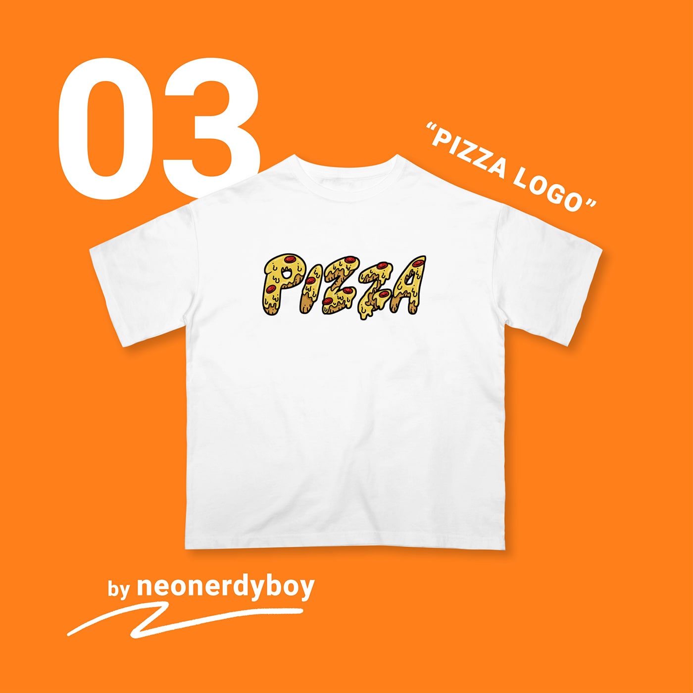 03 “PIZZA LOGO” by neonerdyboy